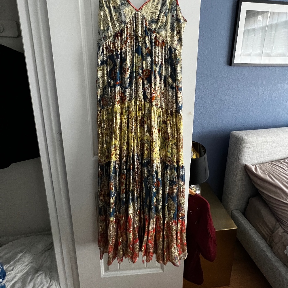 Anthropolgoie metallic maxi dress - Picture 2 of 6